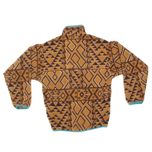Patagonia Synchilla Snap T Fleece Montana Siete Brown Bear Aztec sz S /783 - Picture 4 of 4